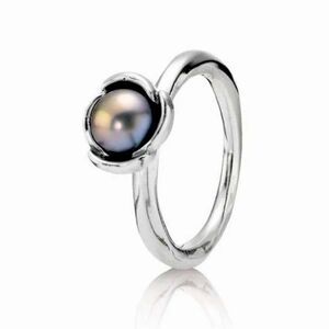 Authentic Pandora Grey Pearl My Wish Ring Retired Vintage Size 6